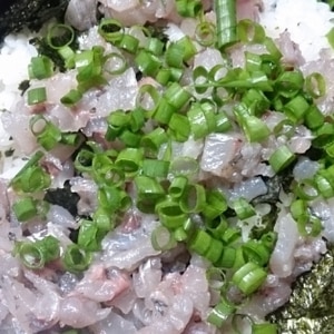 夏の海鮮丼☆　「アジのたたき丼」